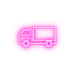 moving company sign neon icon