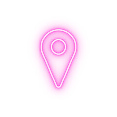 postal code prefix sign neon icon