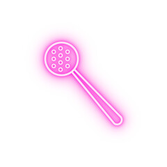 kitchen skimmer simple line neon icon