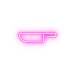 knife simple line neon icon