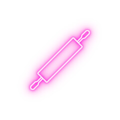 rolling pin simple line neon icon