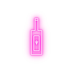 grape oil simple line neon icon