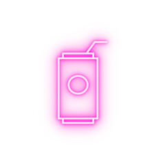 Soda Bank simple line neon icon