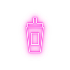 ketchup simple line neon icon