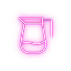 carafe for water simple line neon icon