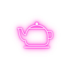 teapot for welding simple line neon icon