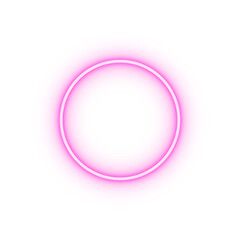 Geometric shapes circle neon icon