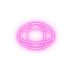 Geometric shapes ellipsoid neon icon