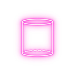 Geometric shapes cylinder neon icon