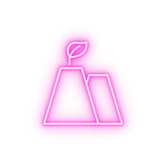 Ecological clean factory outline neon icon