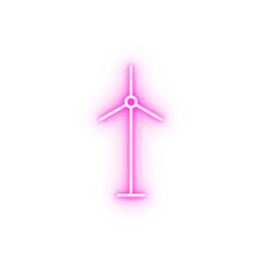 windmill outline neon icon