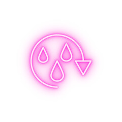 Water cycle outline neon icon