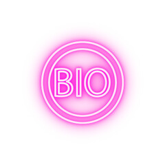 BIO outline neon icon