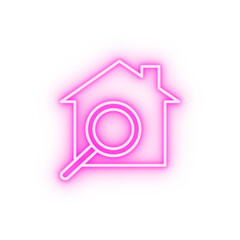 house search neon icon
