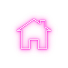 Obraz na płótnie Canvas house neon icon