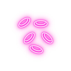 platelet blood neon icon