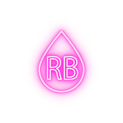 blood type RB neon icon