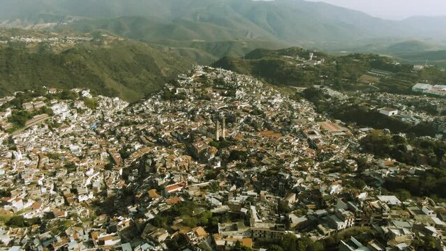 Taxco Guerrero Mexico, Aerial View Drone 