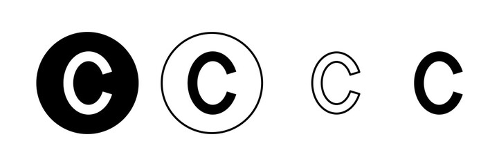 Copyright icon vector. copyright sign and symbol