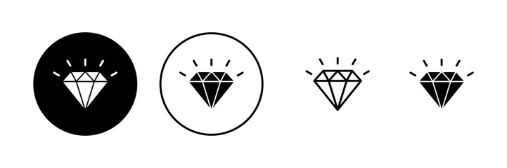 Diamond icon vector. diamond gems sign and symbol