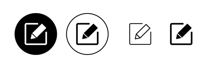 Edit icon vector. edit document sign and symbol. edit text icon. pencil. sign up