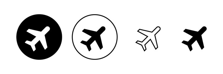 Fototapeta premium Plane icon vector. Airplane sign and symbol. Flight transport symbol. Travel sign. aeroplane