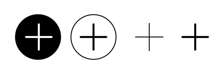 Fototapeta premium Plus icon vector. Add plus sign and symbol