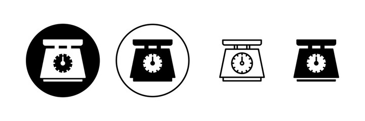Scales icon vector. Weight scale sign and symbol