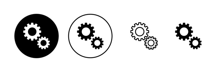 Setting icon vector. Cog sign and symbol. Gear Sign