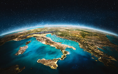 Planet Earth - Italy. Elements of this image furnished by NASA
