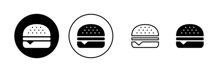 Burger icon vector. burger sign and symbol. hamburger