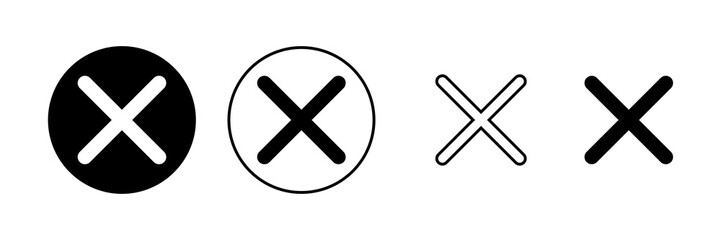 Close icon vector. Delete sign and symbol. cross sign