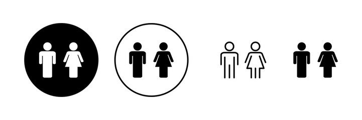 Man and woman icon vector. male and female sign and symbol. Girls and boys