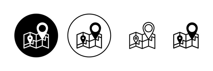 Maps and pin icon vector. location sign and symbol. geo locate, pointer icon.