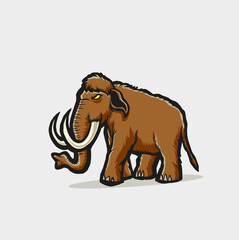 Obraz na płótnie Canvas mammoth vector logo illustration