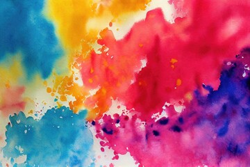Abstract splashes of liquid paint on drawing paper. Illustration of an artistic element for your design.