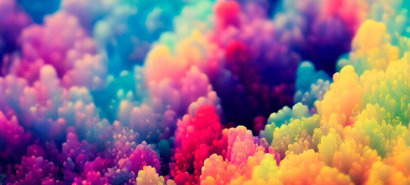 Interplay of intense colors of different colors, wallpaper ultrawide