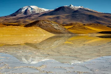 Laguna Tuyajto, Salzsee in der Atacama-Wüste, Vulkanlandschaft, Chile © Aide