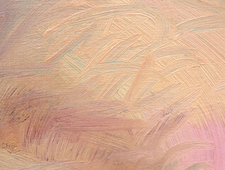 Hand painted acrylic brush strokes background, brush texture, fragment of acrylic painting on canvas.