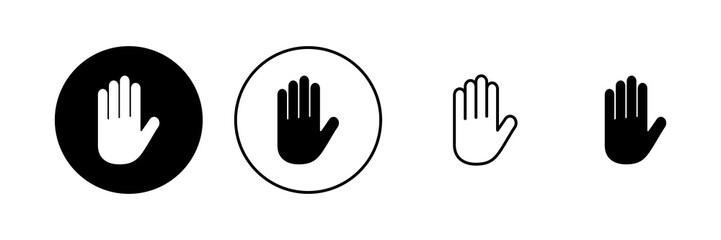 Hand icon vector. hand sign and symbol. palm