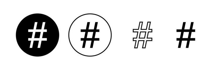 Hashtag icon vector. hashtag sign and symbol
