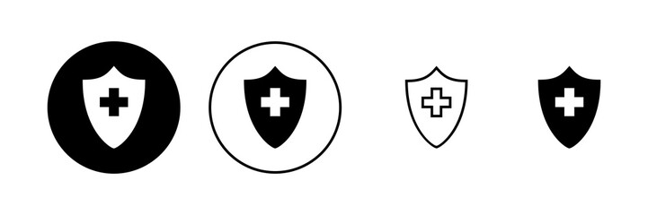 Health insurance icon vector. Insurance health document sign and symbol