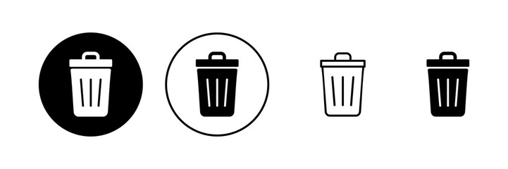 Trash icon vector. trash can icon. delete sign and symbol.