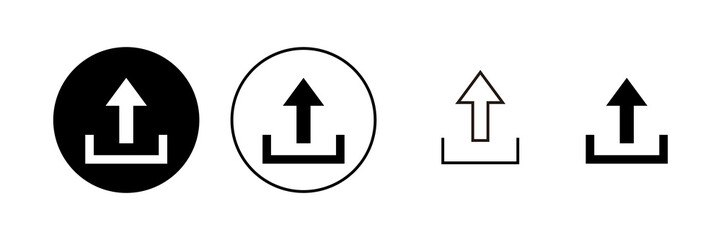 Upload icon vector. load data sign and symbol