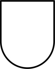 Black Line Shield Icon Set