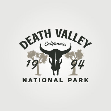 vector of death valley vintage logo illustration design