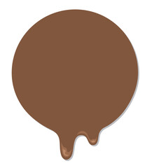 丸型のチョコレートが溶けて垂れる素材