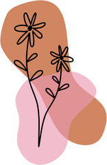 abstract flower in vase