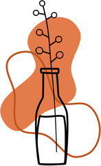 abstract flower in vase