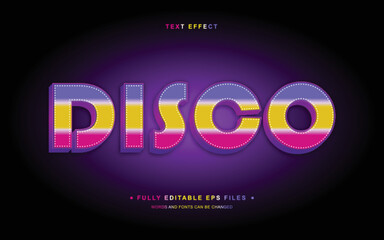 Vector Editable Text Effect in Disco Style
